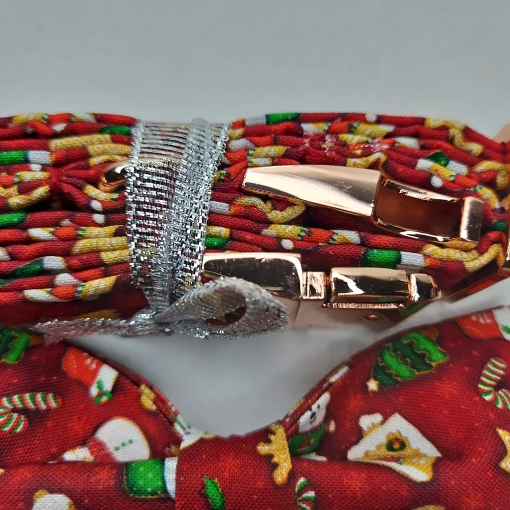 Aring Pet Dog Christmas Theme Cute Collar Collar With Bow Chic Petcore Size M